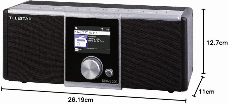 Telestar DIRA S 20C Kabelradio/Internetradio (DVB-C, AAC, Internet, WLAN, Bluetooth, Stereo, Farbdis