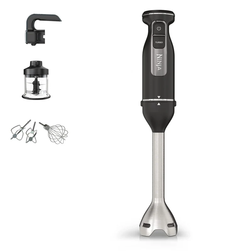 Ninja Foodi 3-in-1 Stabmixer, Handmixer & Zerkleinerer, Stufenweise Anlauf, 2 Misch- und 5 Rührgesch
