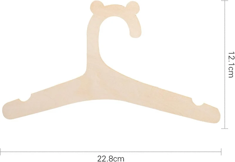 Kinder-Kleiderbügel aus Holz, 22,9 cm, für Kleidung und Hosen, Holz-Kleiderbügel, 20 Stück, 20