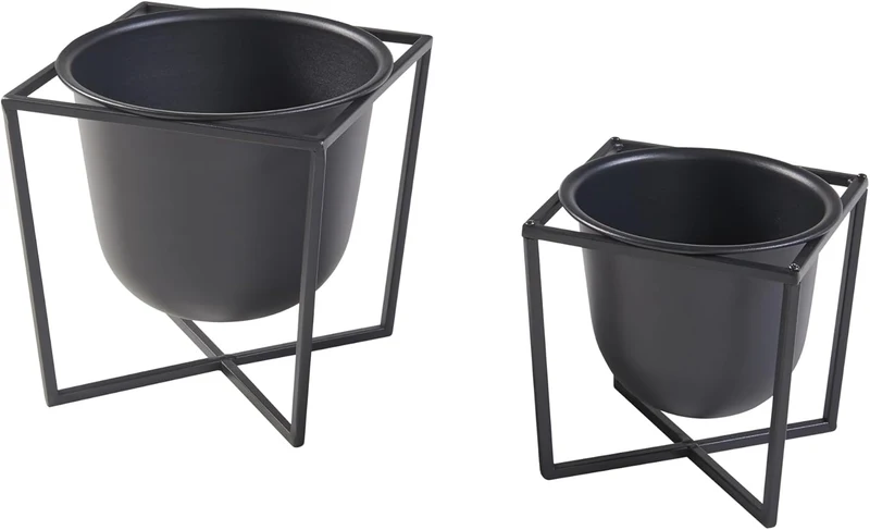 [en.casa] Pflanzenständer Nordmaling 2er Set Blumentopfständer Blumentofphalter Pflanzenhocker in 2