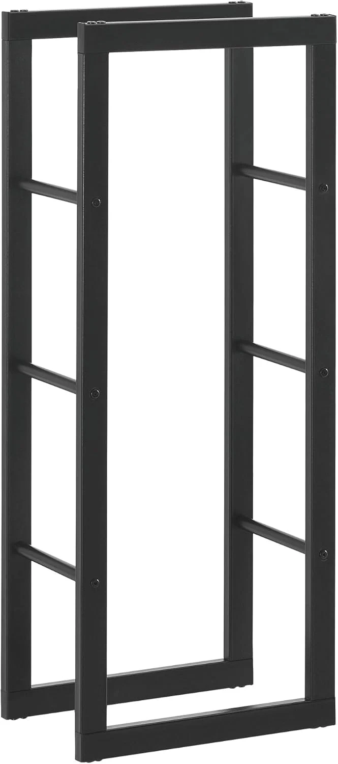 [en.casa] Kaminholzregal Täby Brennholzregal innen aussen Metall 40 x 25 x 100 cm Holzunterstand Sta