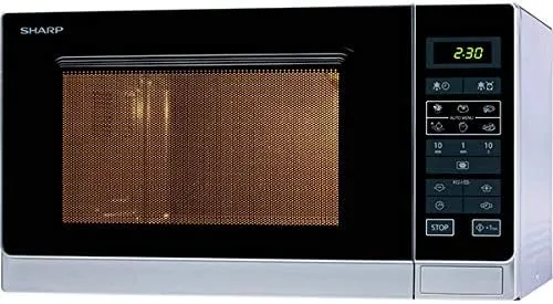 Sharp R742INW 2-in-1 Mikrowelle mit Grill / 25 L / 900 W / 1000 W Grill / LED-Display / 8 Automatikp
