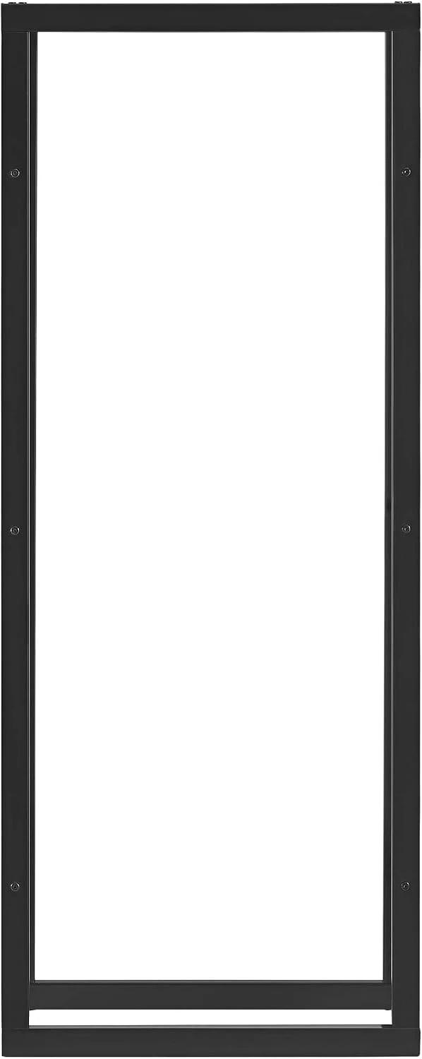 [en.casa] Kaminholzregal 50x150x25cm Brennholzregal Feuerholzregal Holzhalter Schwarz 50 x 150 x 25