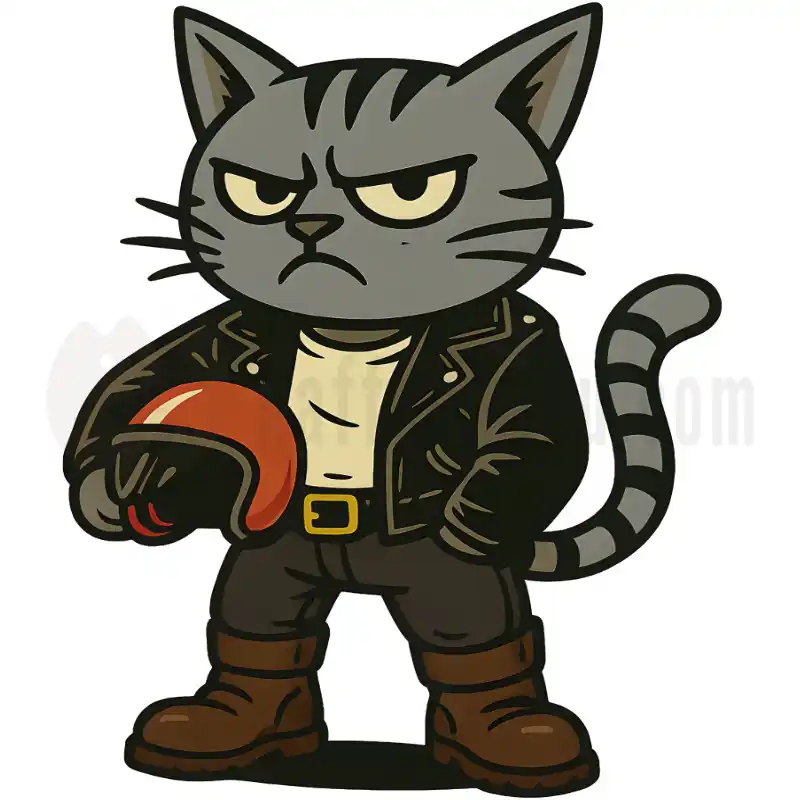 Rocker Katze - Tasse