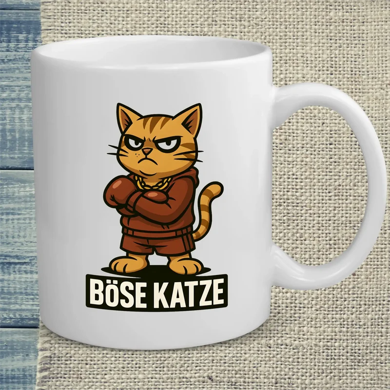 Böse Katze Boxer - Tasse