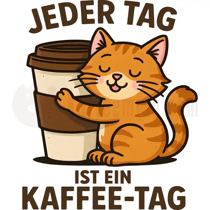 Jeder Tag ist ein Kaffee-Tag - Katze - Tasse