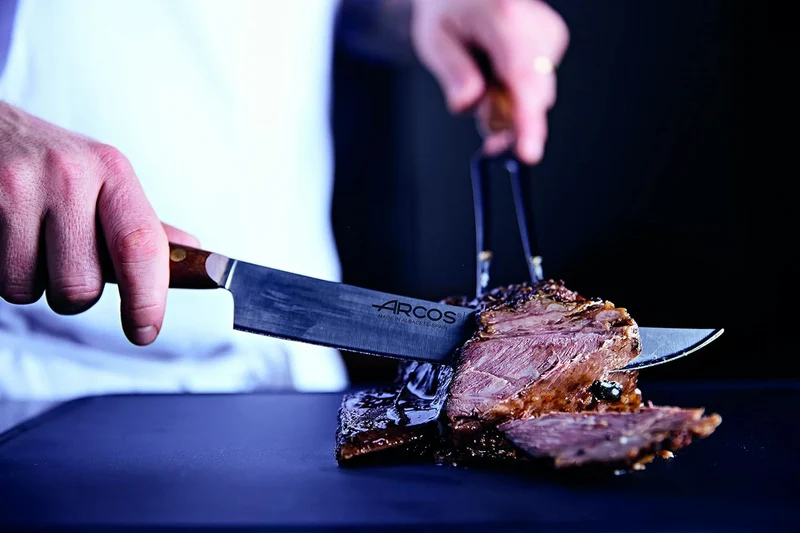 Arcos Serie Nordika - Set 2 Grillutensilien (Grillmesser + Schnitzgabel) - Edelstahl NITRUM - Ovengk