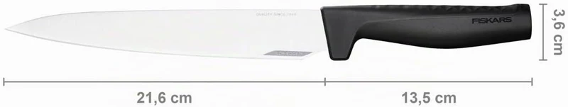 Fiskars Tranchiermesser, Hard Edge, Elegantes Design, Gesamtlänge: 35,1 cm, Rostfreier Stahl/Kunstst