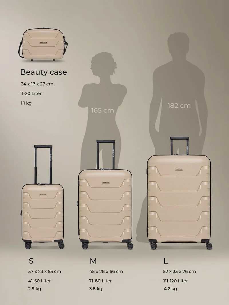 Smartbox Grosser Koffer XL Erweiterbar 76 cm, 111–120L Check-in Reisekoffer, Leichter Hartschalen Tr