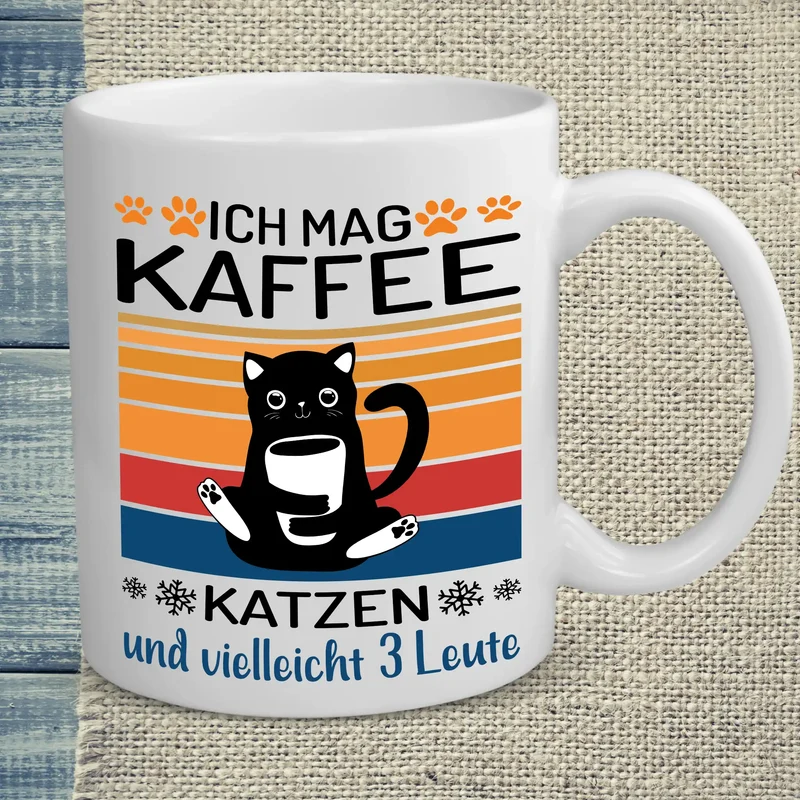 Ich mag Kaffee und 3 Leute - Tasse