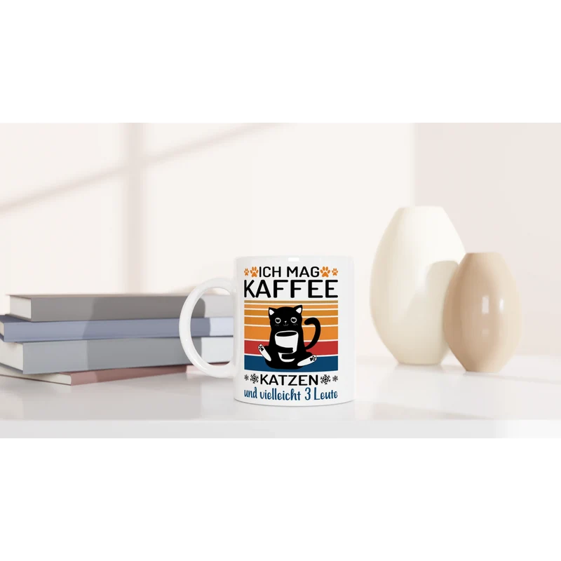 Ich mag Kaffee und 3 Leute - Tasse