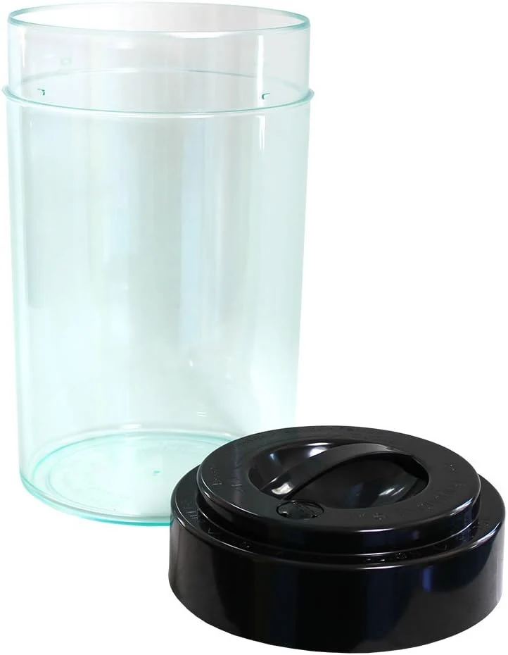 Tightvac EverythingVac Aufbewahrungsbehälter für trockene Waren, 2,3 kg, transparenter Körper/Schwar