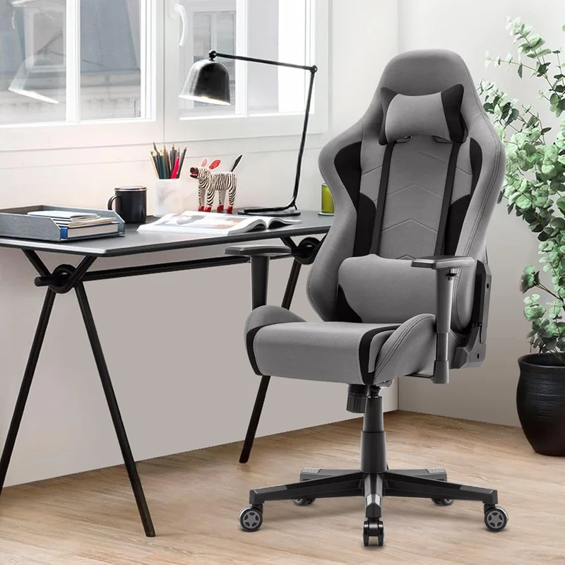 IntimaTe WM Heart Gaming Stuhl, Bürostuhl Stoff Racing Gamer Stuhl, Ergonomischer Computerstuhl Schr
