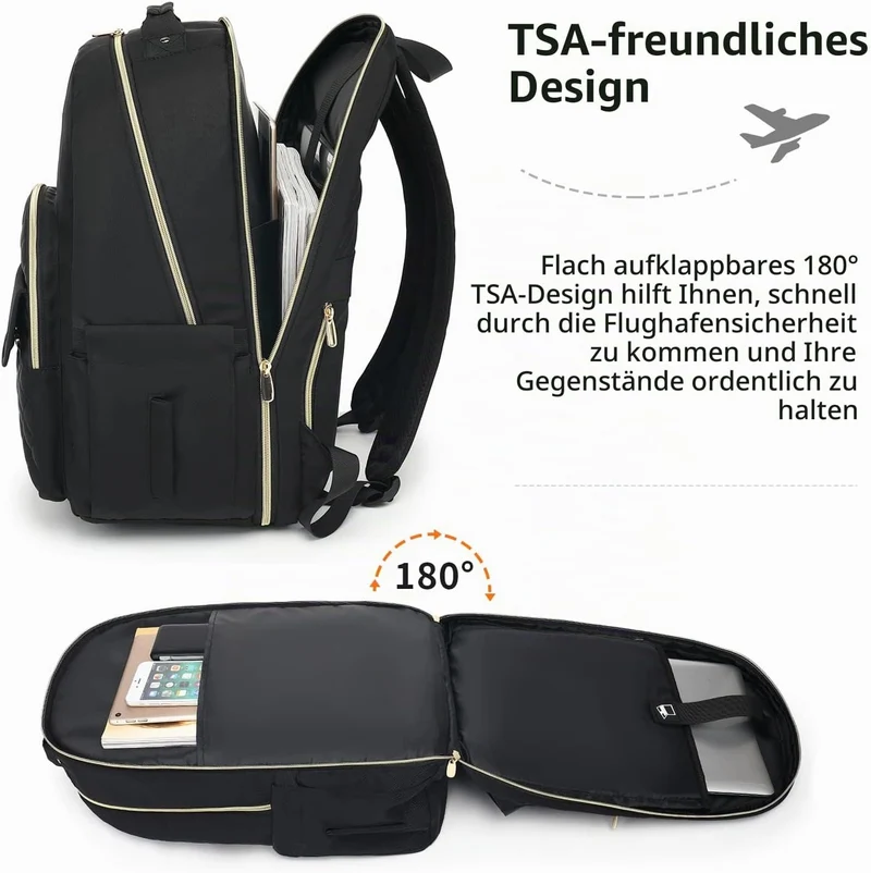 Rucksack Laptop Damen 15,6",Schulrucksack Mädchen Teenager Schultasche Frauen für Universität Studiu