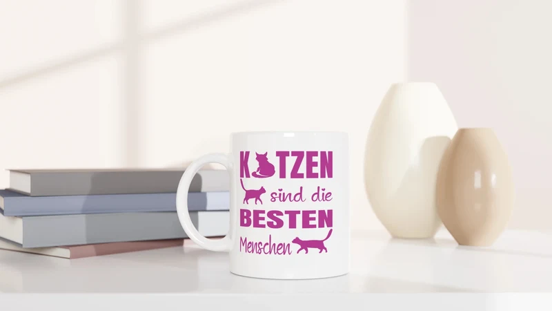 Katzen sind die besten Menschen - Tasse