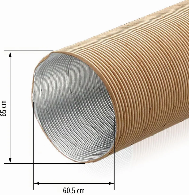 Truma SL3002 Abgaskamin 65mm grau für Heizungen, Dunstabzugshauben + 3m Isolierschlauch für Wohnwage