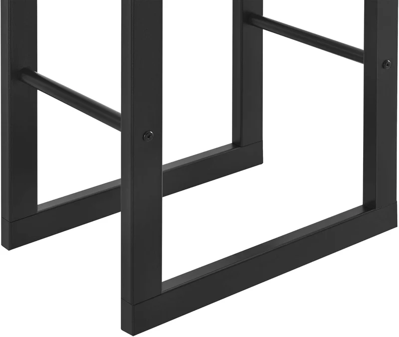 [en.casa] Kaminholzregal Täby Brennholzregal innen aussen Metall 100 x 25 x 150 cm Holzunterstand St