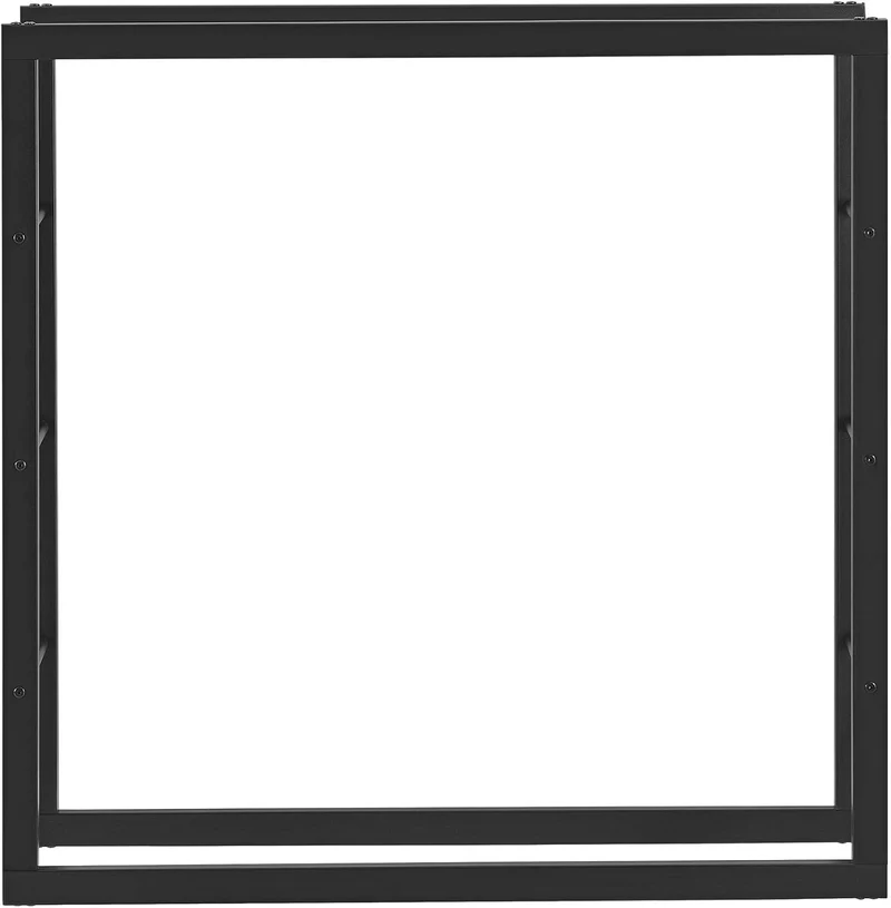 [en.casa] Kaminholzregal Täby Brennholzregal innen aussen Metall 100 x 25 x 100 cm Holzunterstand St