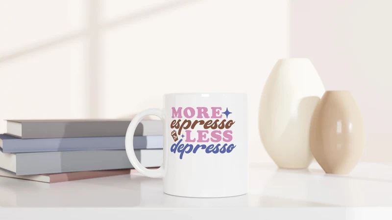 More Espresso Less Depresso - Tasse