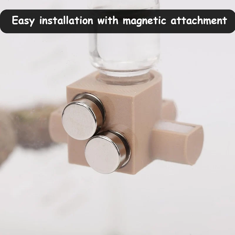 Springspinnen-Wasserspender, magnetischer Futterspender zum Aufhängen, geeignet für Springspinnen, V