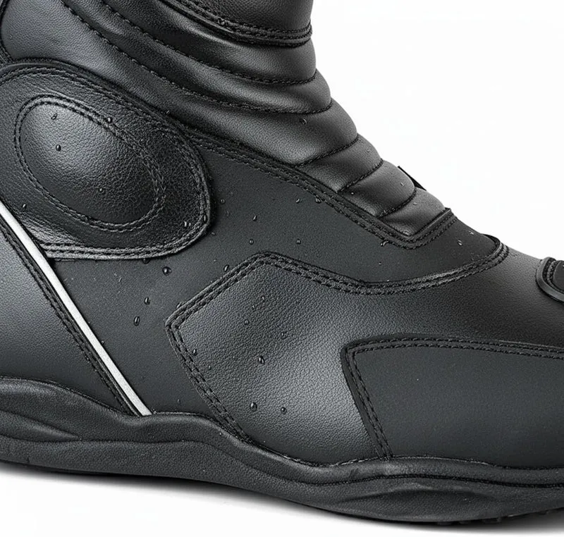 BI ESSE - Motorradstiefel Enduro Touring Echtleder wasserdicht 46 EU Schwarz, 46 EU Schwarz