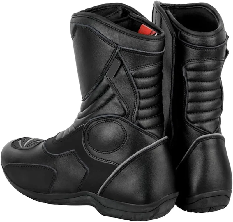 BI ESSE - Motorradstiefel Enduro Touring Echtleder wasserdicht 46 EU Schwarz, 46 EU Schwarz