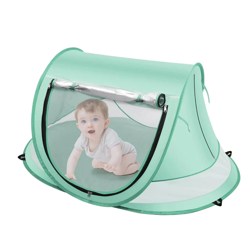 Strandmuschel, Tragbares Children Strandzelt, Popup Strandzelt, Kleinkinderkuppel, UV Schutz Popup Z