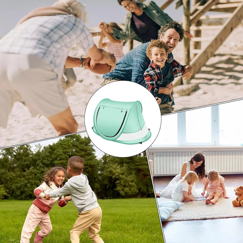 Strandmuschel, Tragbares Children Strandzelt, Popup Strandzelt, Kleinkinderkuppel, UV Schutz Popup Z