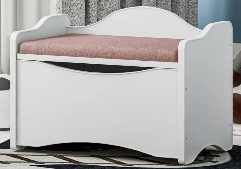 BDW Sitzbank mit Stauraum - Aufbewahrungsbox mit Deckel - für Kinderzimmer, Kindergarderobe - Schuhb