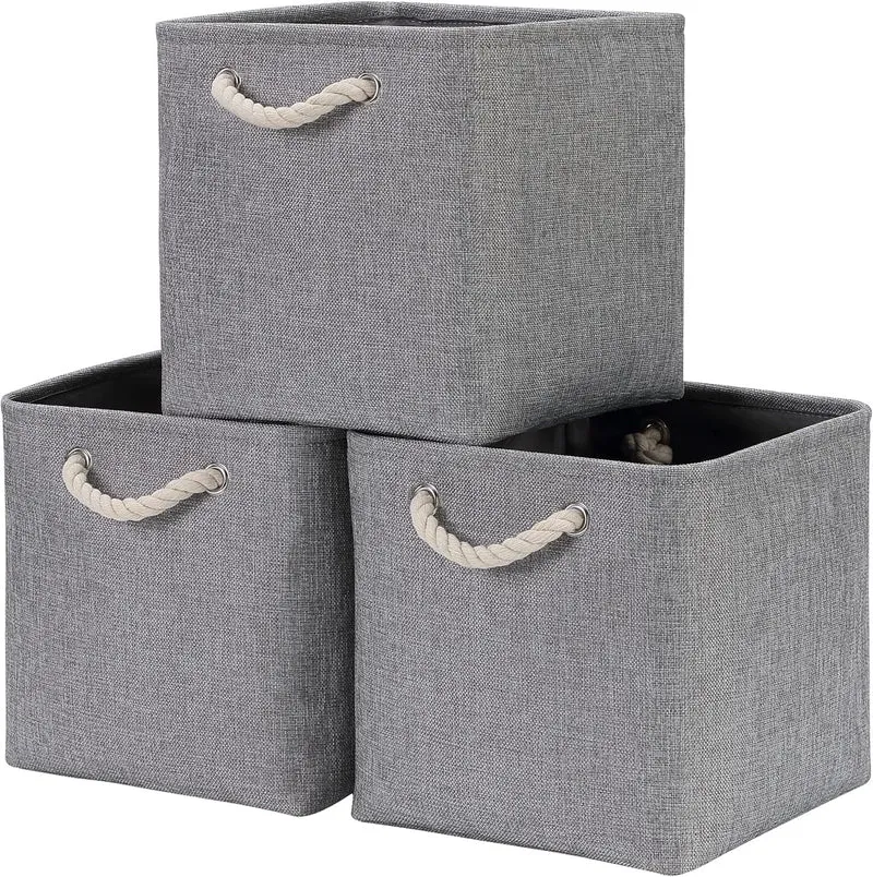 Mangata Aufbewahrungsbox, 33x38x33cm Aufbewahrungskorb Stoff, Box in Würfel für Schrank, Regal, und