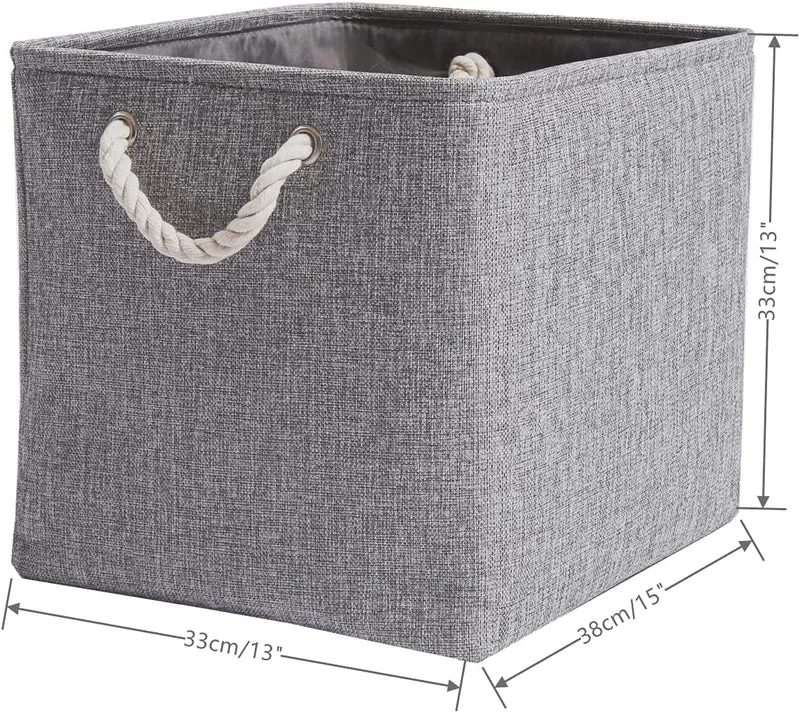 Mangata Aufbewahrungsbox, 33x38x33cm Aufbewahrungskorb Stoff, Box in Würfel für Schrank, Regal, und