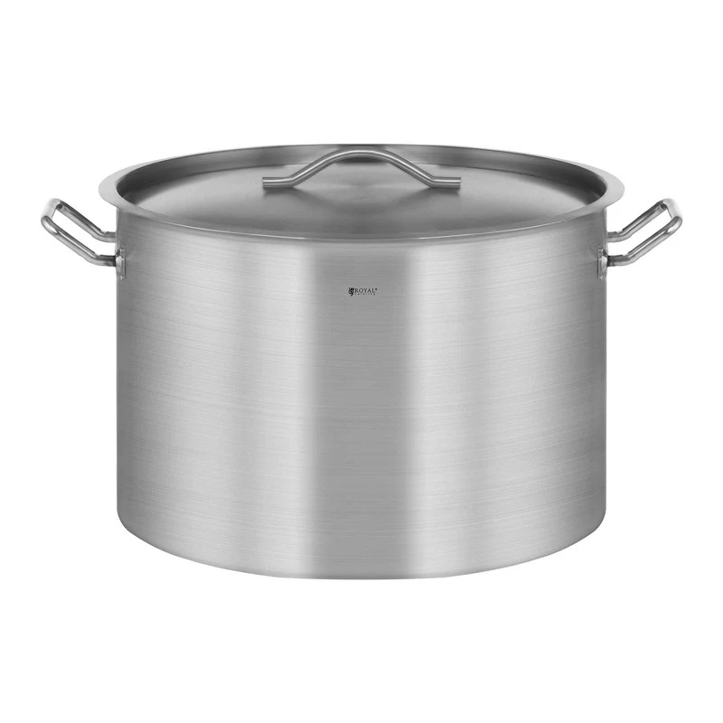 Royal Catering Kochtopf gross 106 L / 60 cm Innendurchmesser Edelstahl für alle Herdarten mit Deckel