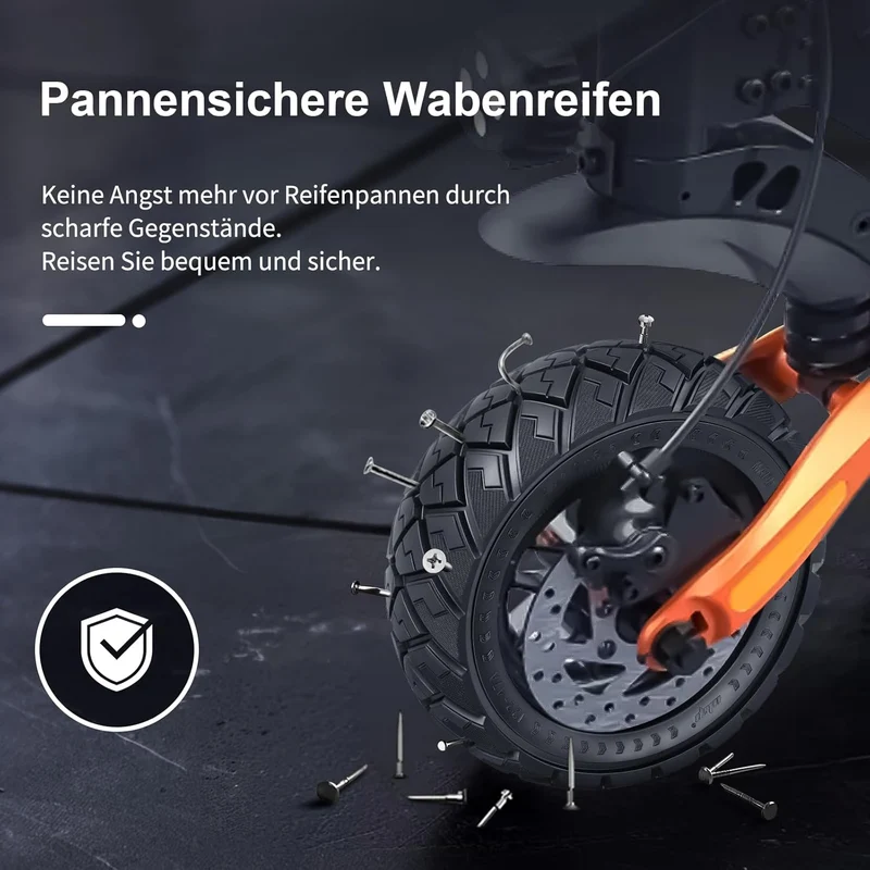 9x3,0-5,5 Vollreifen für Kukirin G2 pro, Zero 10X, Dualtron Eagle Pro Elektroroller Ersatzreifen Vol