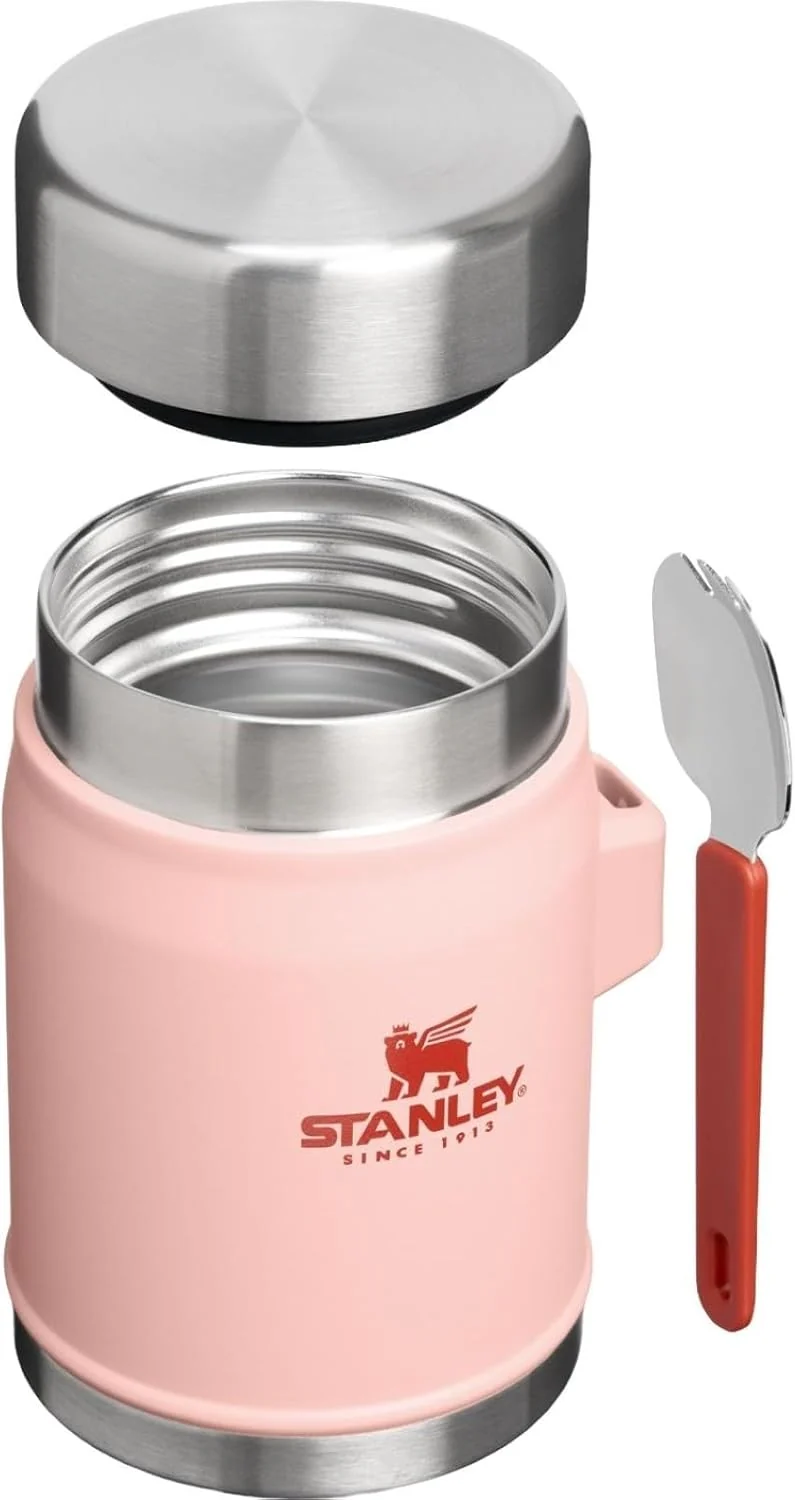 STANLEY 1913 Classic Legendary Food Jar 0,4L mit Göffel – Hält 7 Stunden kalt – BPA-freie Suppenflas