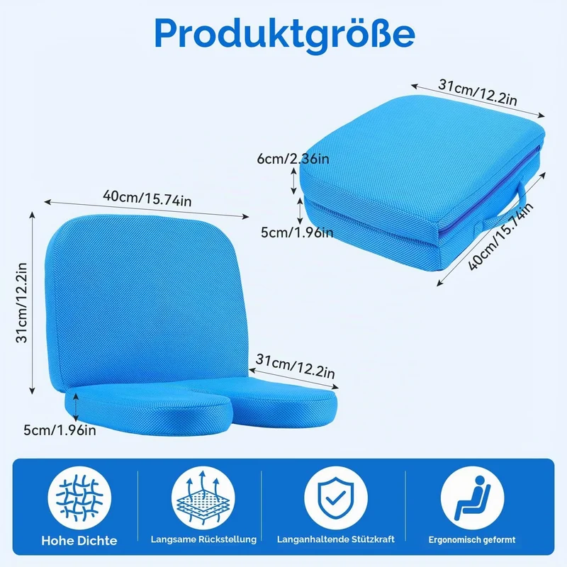 SEHUASEU Sitzkissen Für Duschstuhl U-Form Duschsitzkissen mit Rückenlehne Senioren Shower Seat Cushi