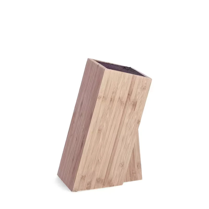 Messerblock m. Borsteneinsatz, Bambus/Kunststoff 15,5 x 10,5 x 25,5 cm