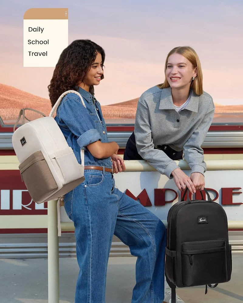 LOVEVOOK Rucksack Damen, Laptop Schulrucksack Teenager Schultasche Mädchen 15.6 Zoll Backpack Women