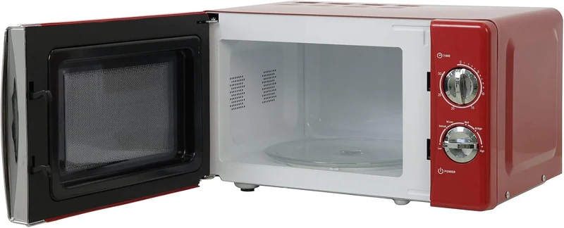 Russell Hobbs RHMM701R Manuelle Solo-Mikrowelle mit 5 Leistungsstufen, Klingelton und Timer, Auftauf