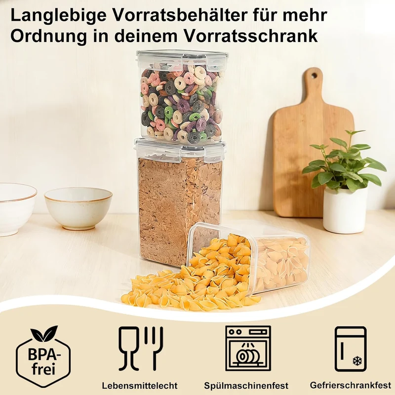 Haushaltszauber® Vorratsdosen Set XL – 24-teilig (0,8/1,4/2,0 L) | Luftdichte Vorratsdosen, Vorratsb
