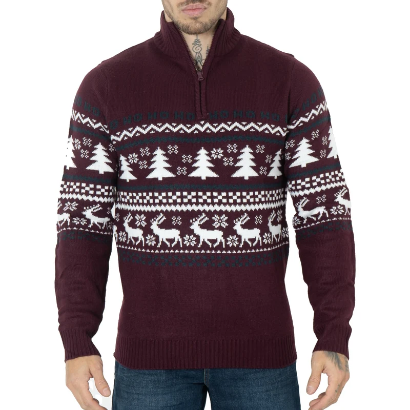 NOROZE Herren Weihnachten Pullover Neuheit Faire Insel Jumper Grobstrick Pulli für Frauen Unisex M B