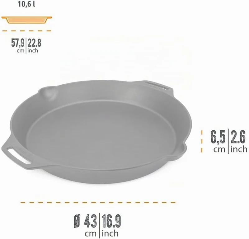 Petromax Feuerpfanne mit Henkeln - Gusseisen Pfanne, Induktion & Gas - 50 50 cm, 50 cm