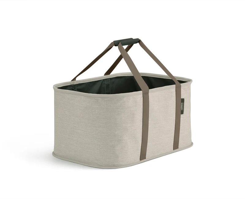Joseph Joseph Hold-All faltbarer 35L Wäschekorb, Feuchtigkeitsabweisend, Strapazierfähig, Beige Tasc