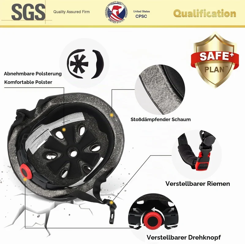 Glerc Kinder Fahrradhelm, geeignet für Fahrrad, Scooter & Skate geeignet, für Jungen und Mädchen von