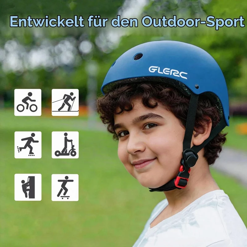 Glerc Kinder Fahrradhelm, geeignet für Fahrrad, Scooter & Skate geeignet, für Jungen und Mädchen von