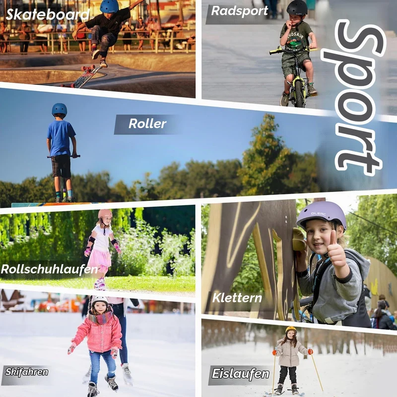 Glerc Kinder Fahrradhelm, geeignet für Fahrrad, Scooter & Skate geeignet, für Jungen und Mädchen von