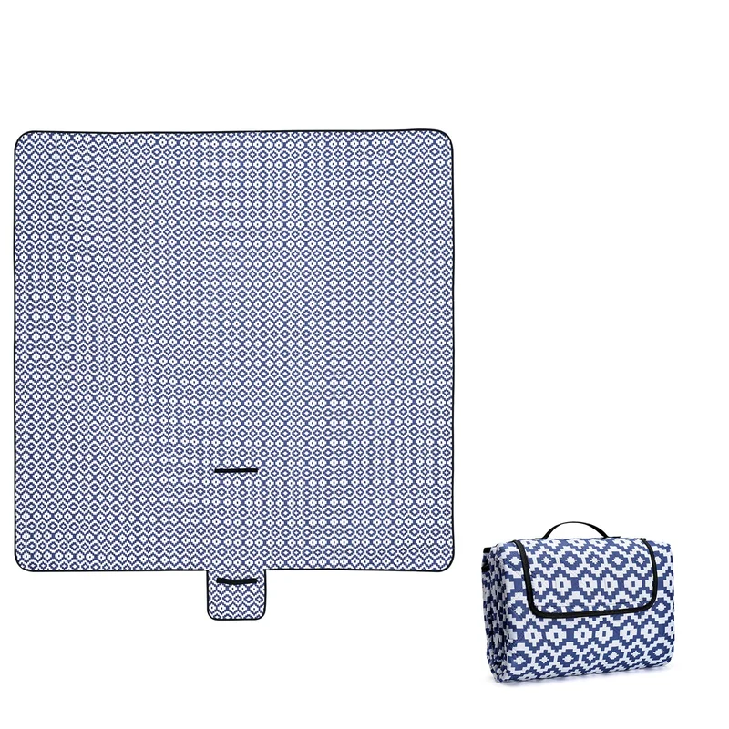 Oak & Tea Picknickdecke Wasserdicht 200x200 cm XXL Sandfrei Isoliert Maschinenwaschbar Stranddecke C