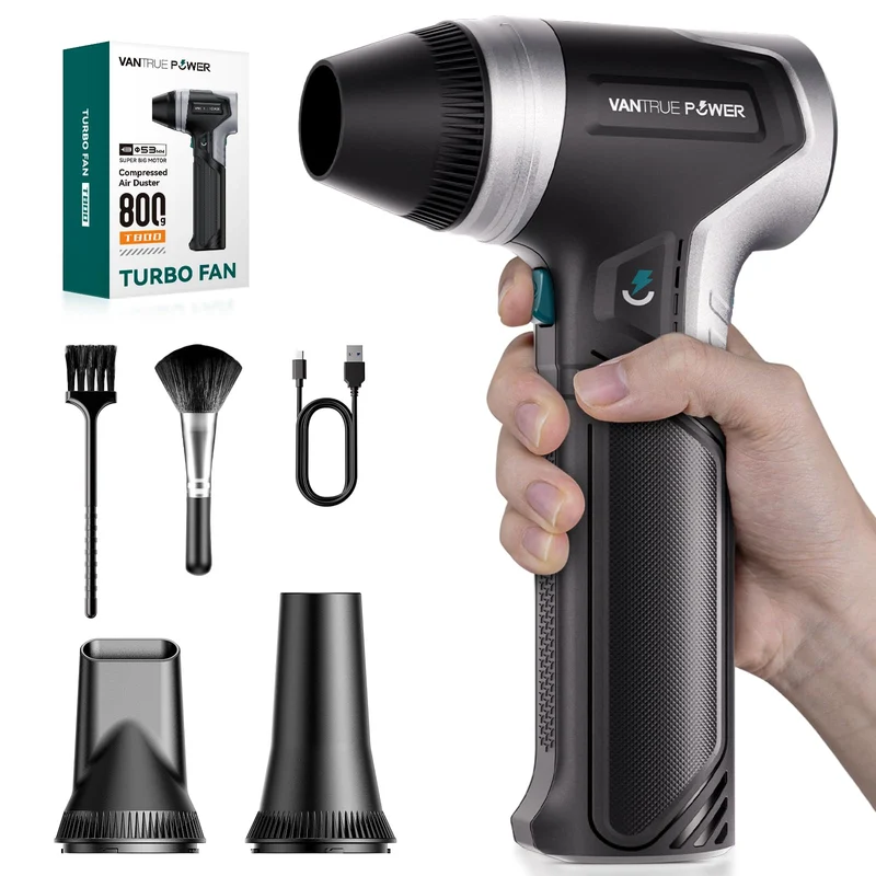 T800 Electric Air Duster-800G Luftdruck Super Power Cordless Air Duster,wiederaufladbare Druckluftsp