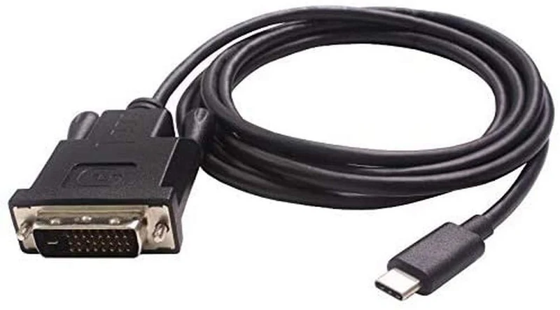 PremiumCord USB-C auf DVI Adapterkabel 1,8m, USB 3.2 Typ C Stecker auf DVI Stecker, Auflösung Full H