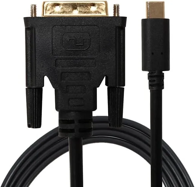 PremiumCord USB-C auf DVI Adapterkabel 1,8m, USB 3.2 Typ C Stecker auf DVI Stecker, Auflösung Full H