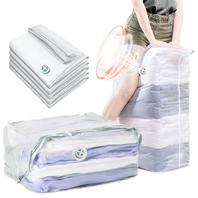 5PCS Vakuumbeutel für Bettdecken 100x80x32cm Würfel Vakuumbeutel für Kleidung Gross xxl Vacuum Bags